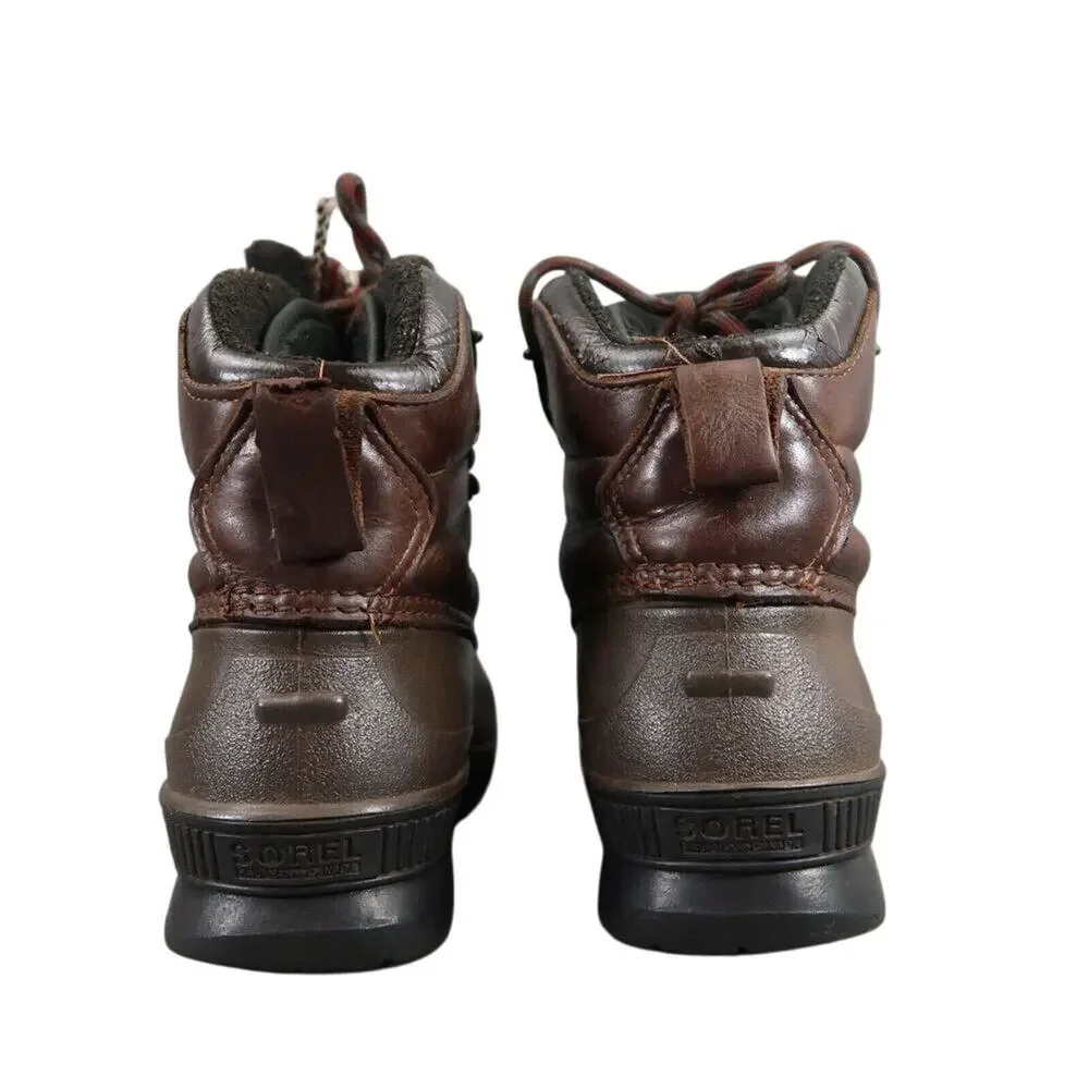 Sorel Shoes Womens 7 Boot Winter Snow Vintage Kaufman Leather Lace Up Lined Warm